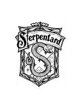 coloriage blason serpentard